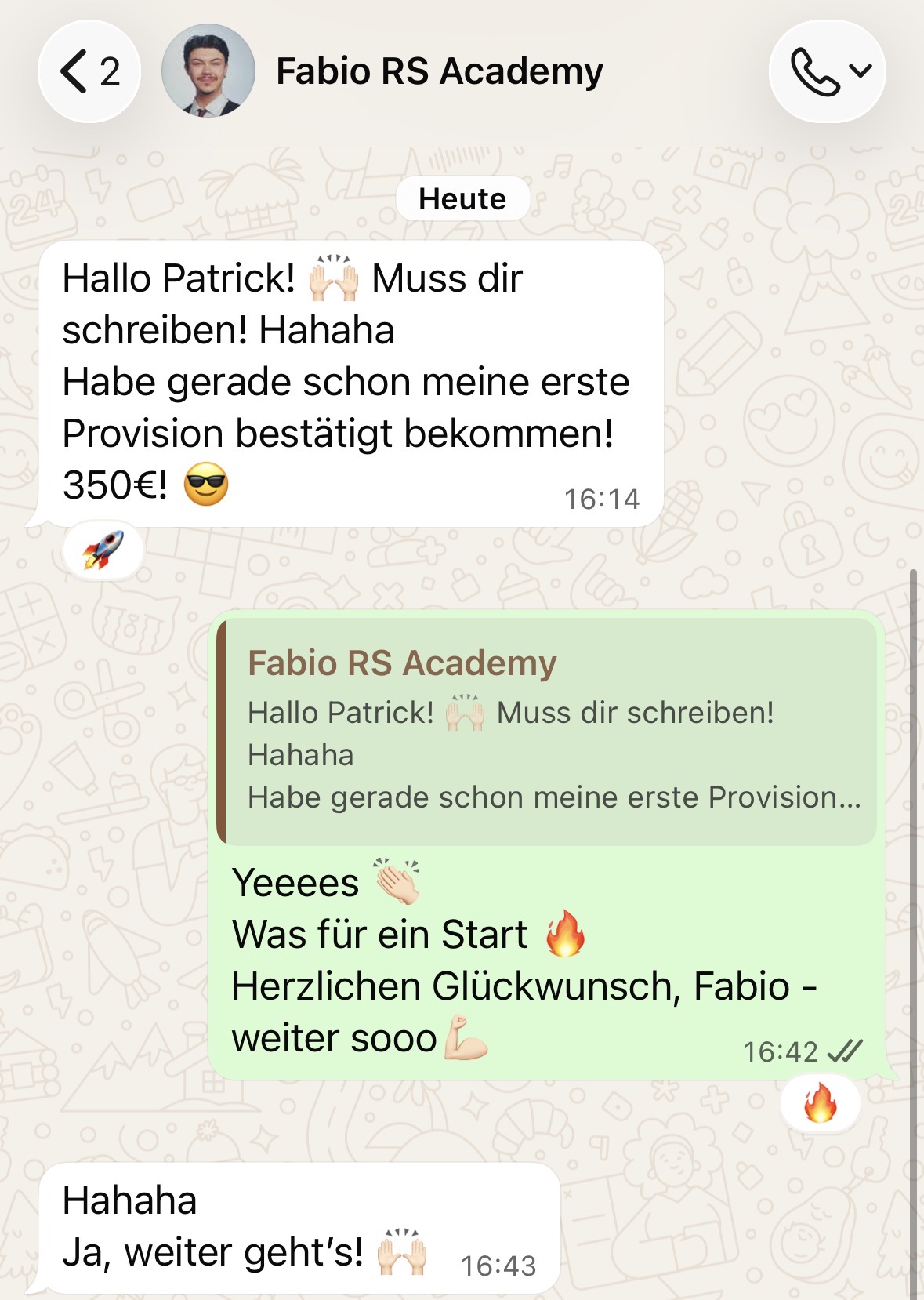 WhatsApp Erfolg 1